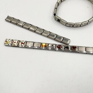 Zoppini Stainless Steel Italian Stretch Charm Bracelet & Misc Brand 46 Total
